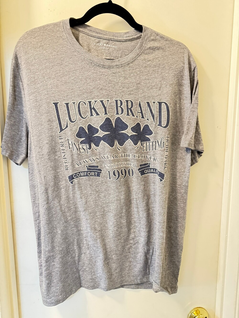 Lucky Brand Mens Large Gray T-shirt